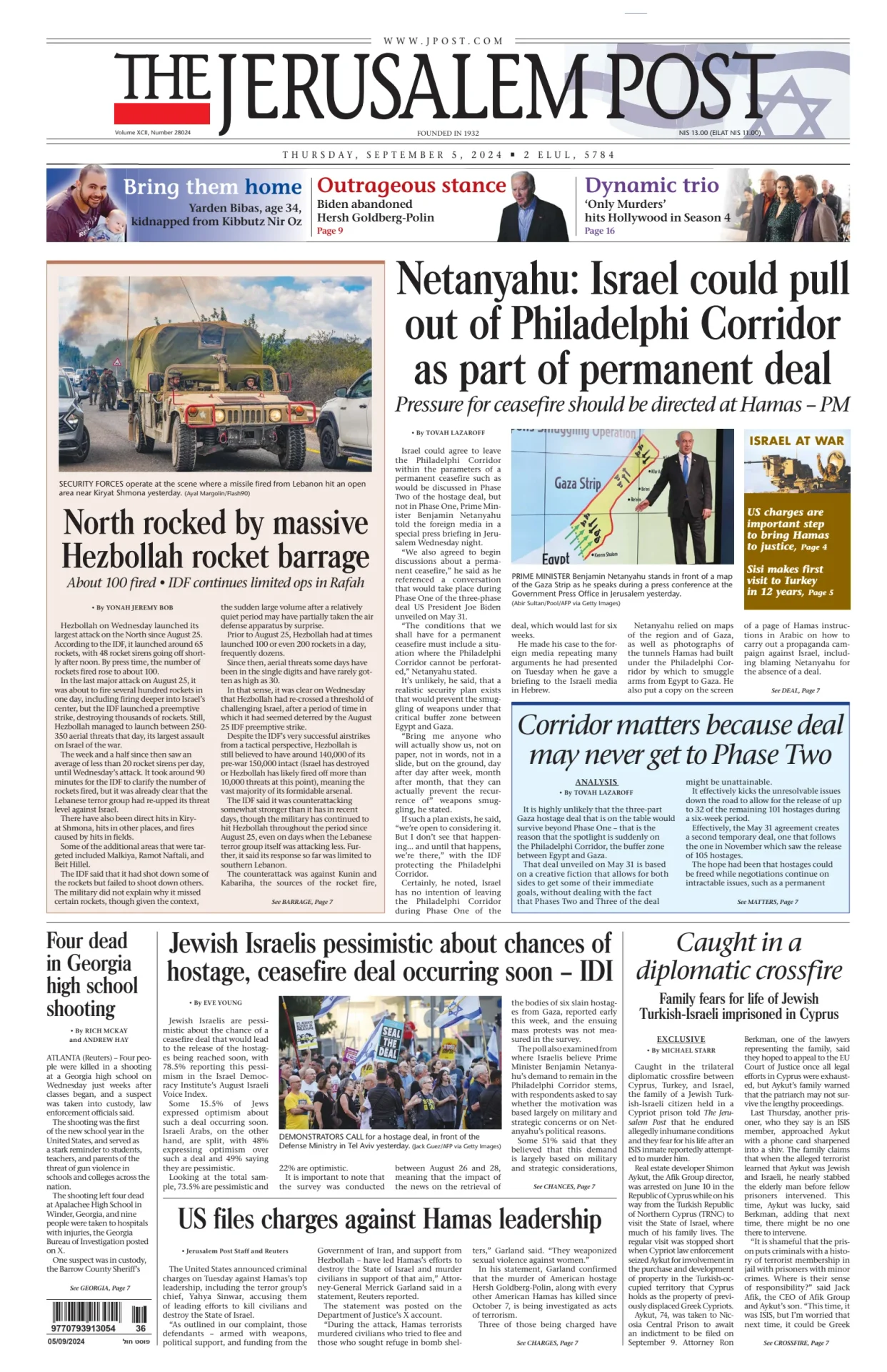 Prima-pagina-the jerusalem post-edizione-di-oggi-Array